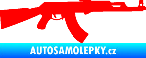Samolepka Samopal 005 pravá Fluorescentní červená