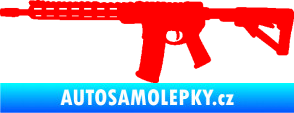 Samolepka Samopal 007 levá Fluorescentní červená