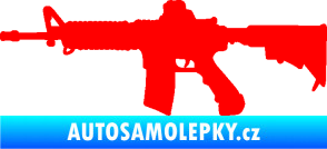 Samolepka Samopal 009 levá Fluorescentní červená