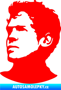 Samolepka Sebastian Vettel silueta levá Fluorescentní červená