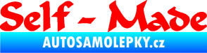 Samolepka Self made nápis Fluorescentní červená