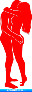 Samolepka Sexy siluety 028 Fluorescentní červená
