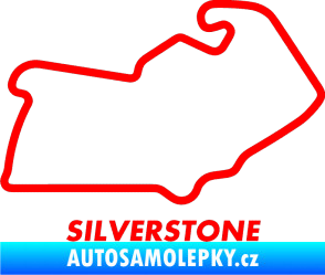 Samolepka Okruh Silverstone Fluorescentní červená