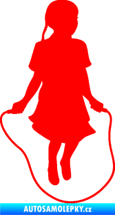Samolepka Skákání přes švihadlo 004 pravá skipping rope Fluorescentní červená
