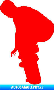 Samolepka Skateboard 003 levá Fluorescentní červená