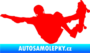 Samolepka Skateboard 007 levá Fluorescentní červená