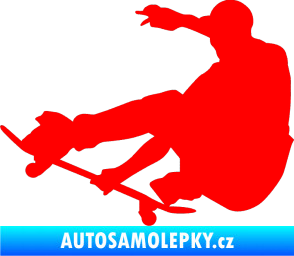 Samolepka Skateboard 009 levá Fluorescentní červená