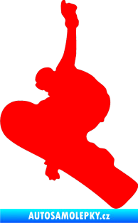 Samolepka Snowboard 012 levá Fluorescentní červená