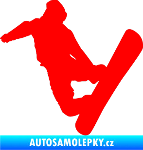 Samolepka Snowboard 020 levá Fluorescentní červená
