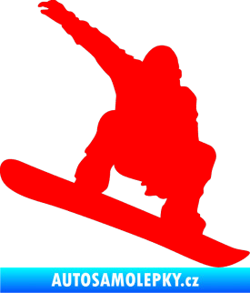 Samolepka Snowboard 021 pravá Fluorescentní červená