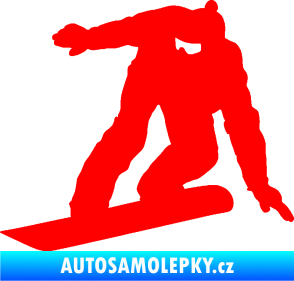 Samolepka Snowboard 025 levá Fluorescentní červená
