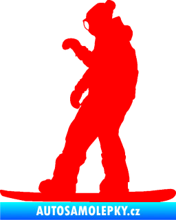 Samolepka Snowboard 028 levá Fluorescentní červená