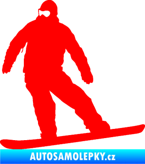 Samolepka Snowboard 034 levá Fluorescentní červená