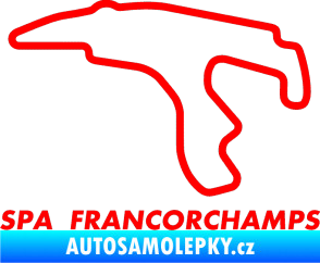 Samolepka Okruh Spa Francorchamps Fluorescentní červená