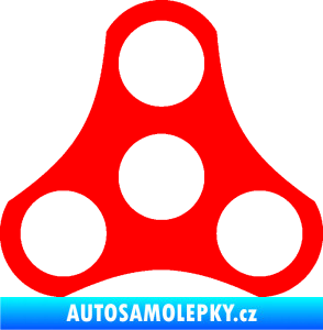 Samolepka Spinner Fluorescentní červená