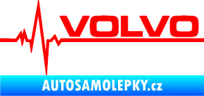 Samolepka Srdeční tep 037 pravá Volvo Fluorescentní červená