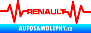 Samolepka Srdeční tep 042 Renault Fluorescentní červená