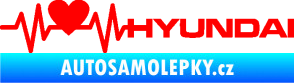 Samolepka Srdeční tep 046 pravá Hyundai Fluorescentní červená