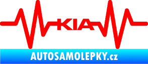 Samolepka Srdeční tep 049 Kia Fluorescentní červená