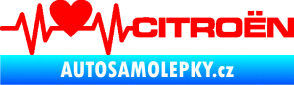 Samolepka Srdeční tep 056 pravá Citroen Fluorescentní červená