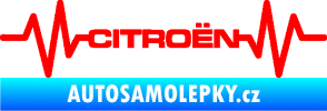 Samolepka Srdeční tep 057 Citroen Fluorescentní červená