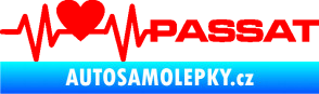 Samolepka Srdeční tep 077 pravá Volkswagen Passat Fluorescentní červená