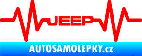 Samolepka Srdeční tep 081 Jeep Fluorescentní červená