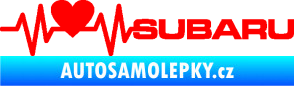Samolepka Srdeční tep 086 pravá Subaru Fluorescentní červená
