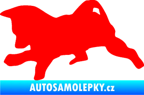 Samolepka Štěňátko 002 levá německý ovčák Fluorescentní červená