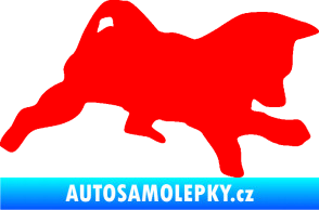 Samolepka Štěňátko 002 pravá německý ovčák Fluorescentní červená