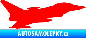 Samolepka Stíhací letoun 002 pravá Fluorescentní červená