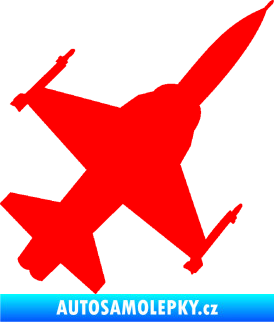 Samolepka Stíhací letoun 003 pravá Fluorescentní červená