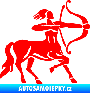 Samolepka Střelec 005 pravá Fluorescentní červená