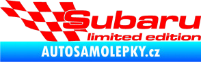 Samolepka Subaru limited edition levá Fluorescentní červená