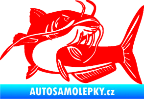 Samolepka Sumec 001 pravá Fluorescentní červená