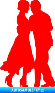 Samolepka Tanec 012 pravá tango Fluorescentní červená