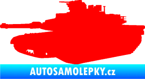 Samolepka Tank 002 levá M1 Abrams Fluorescentní červená
