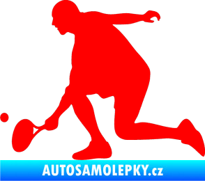Samolepka Tenista 003 levá Fluorescentní červená