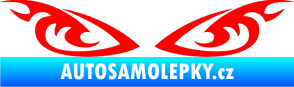 Samolepka Tetování 182 oči Fluorescentní červená
