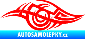 Samolepka Tetování 208 levá Fluorescentní červená