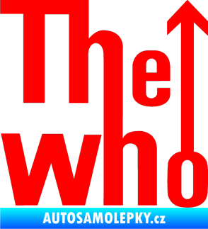 Samolepka The Who Fluorescentní červená