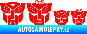 Samolepka Transformers 001 rodinka v autě Fluorescentní červená