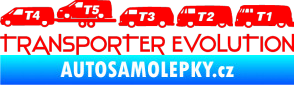 Samolepka Transporter evolution - levá Fluorescentní červená