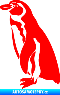 Samolepka Tučňák 001 levá Fluorescentní červená