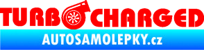Samolepka Turbo charged nápis Fluorescentní červená