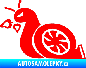 Samolepka Turbo šnek 001 levá Fluorescentní červená