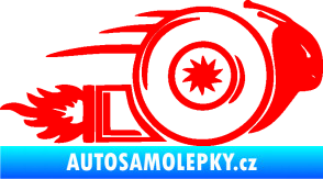 Samolepka Turbo šnek 002 pravá Fluorescentní červená
