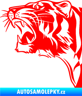 Samolepka Tygr 002 levá Fluorescentní červená