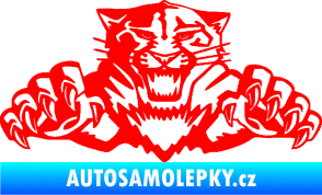 Samolepka Tygr 003 Fluorescentní červená