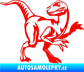 Samolepka Tyrannosaurus Rex 003 pravá Fluorescentní červená